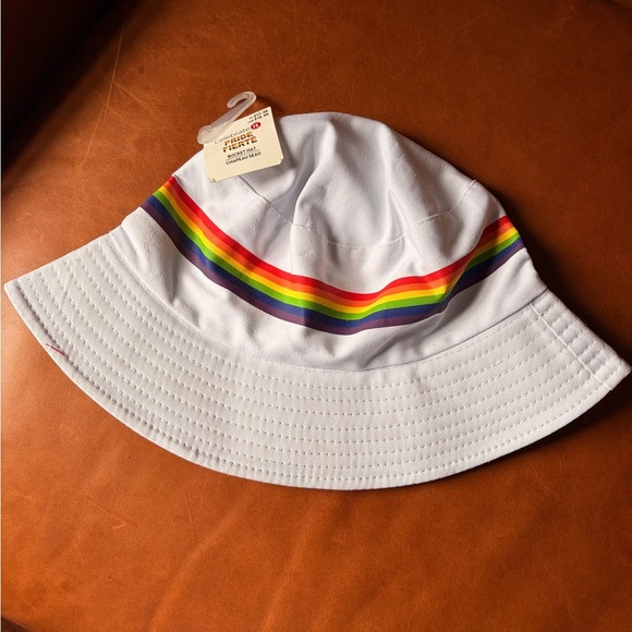 Celebrate It Accessories - NWT  pride Bucket Hat with Rainbow Stripe